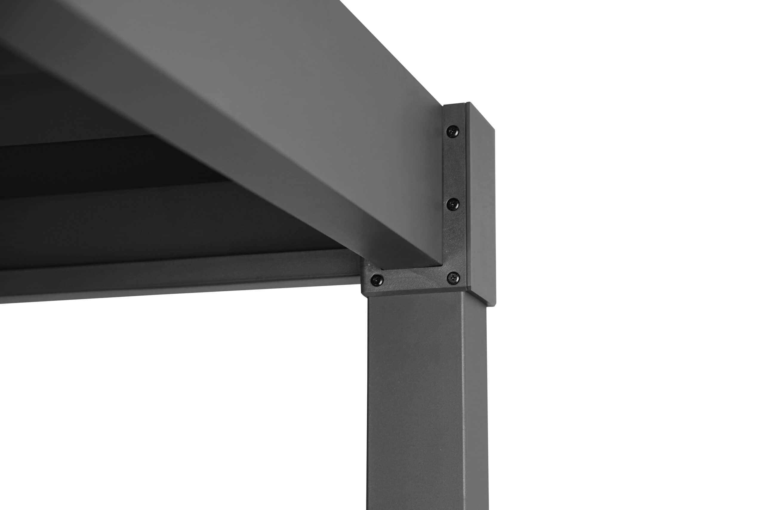 MIRADOR Pergola 80 Solid 3x2 m Stahl Anthrazit verstellbares Lamellendach Garten - Bild 5 von 8