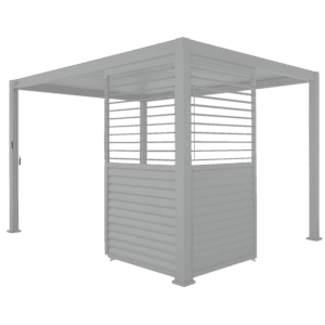 Celosía de lamas ajustables para pared de pérgola de 300 cm, Blanco